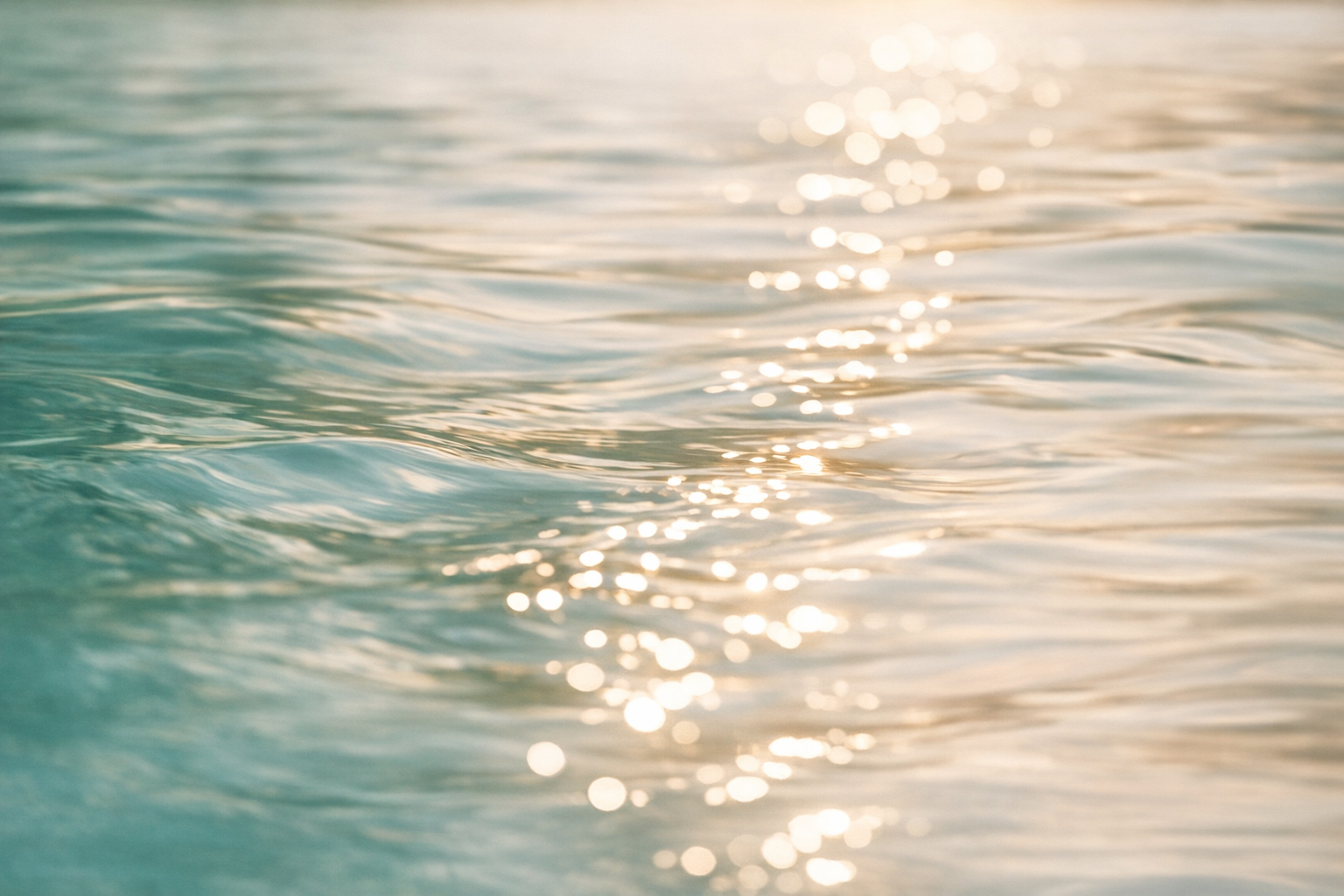 Soft reflections on calm water.