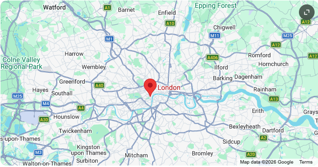 Map showing the location of Your Counselling Practice in London.